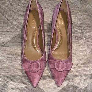 Talbots Mauve Suede Pointed Heels